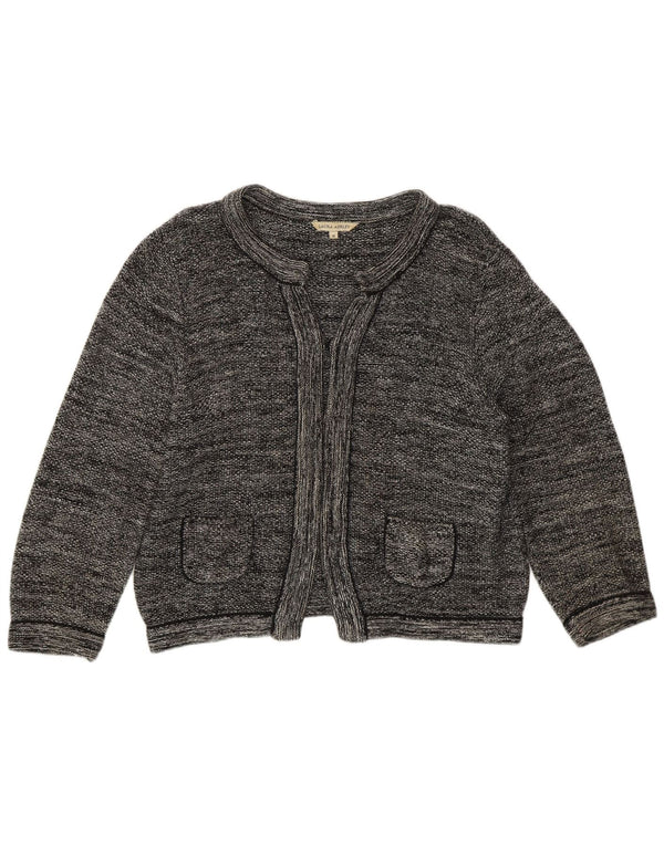 Laura Ashley Pull Boléro Ouvert pour Femme UK 12 Coton Gris Moyen