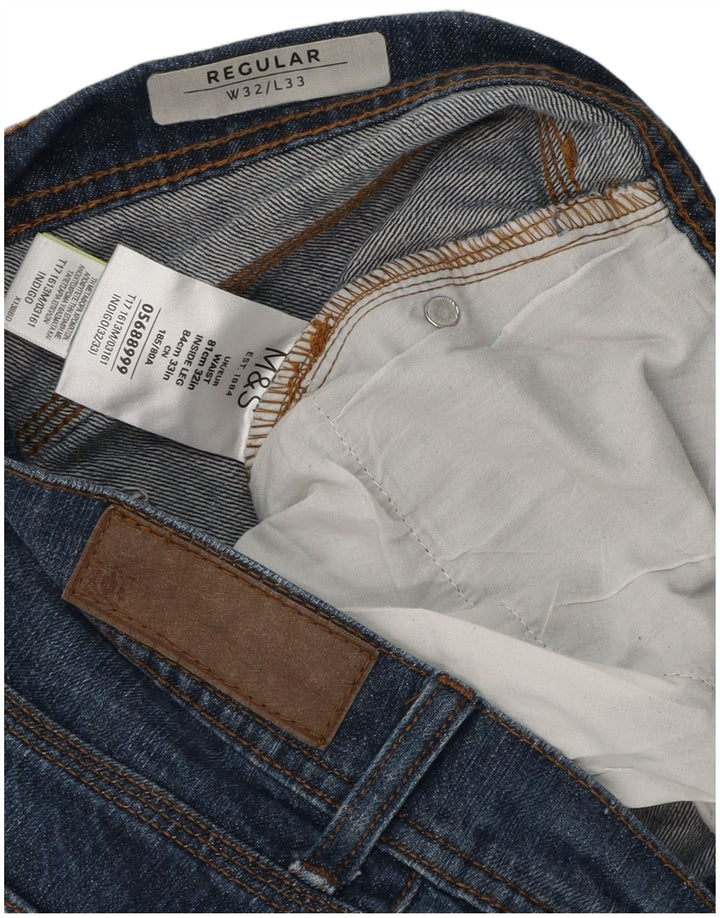 Marks & Spencer Jean droit régulier pour homme W32 L33 bleu coton