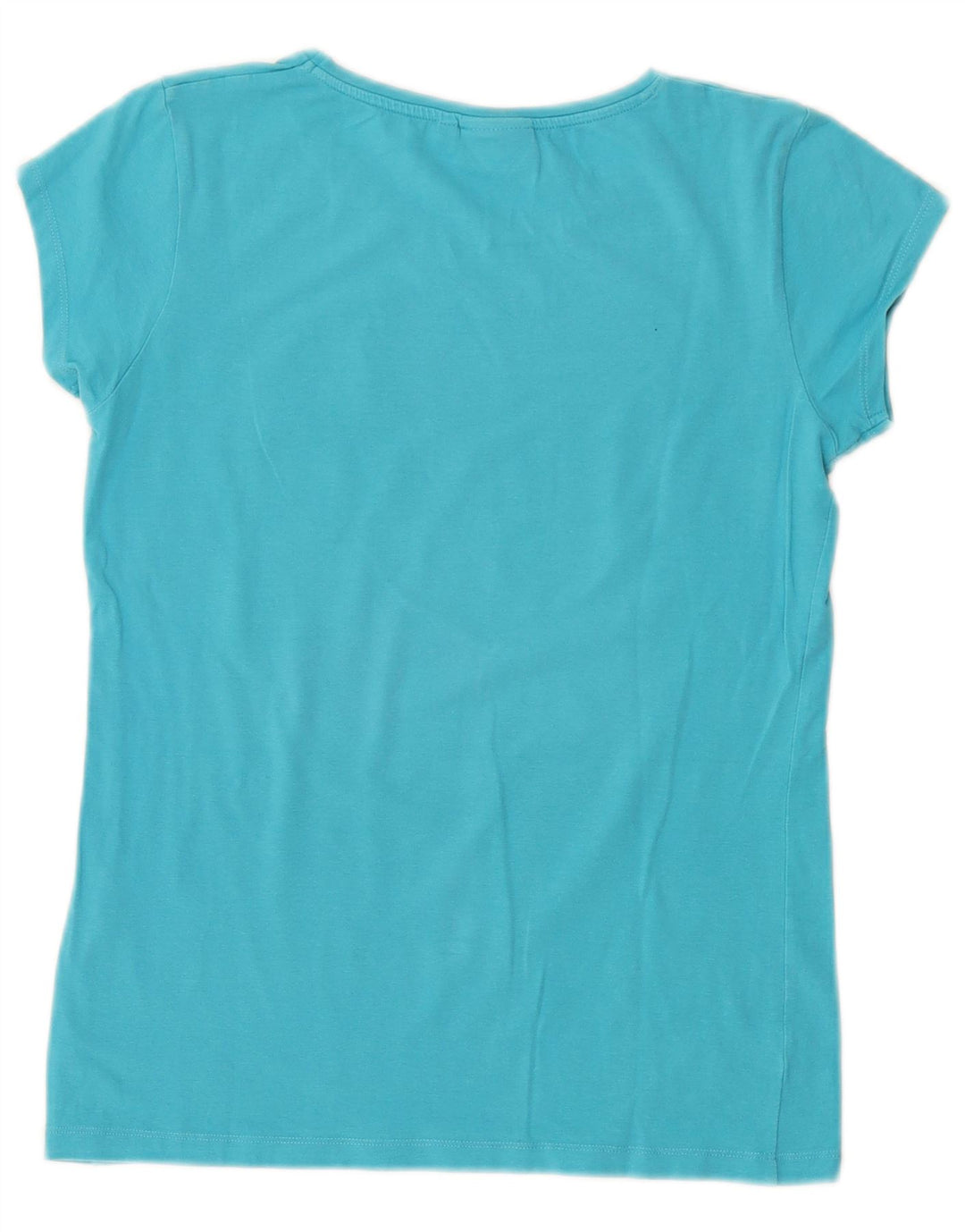 ELLESSE T-shirt graphique Heritage pour femme UK 10 petit coton bleu