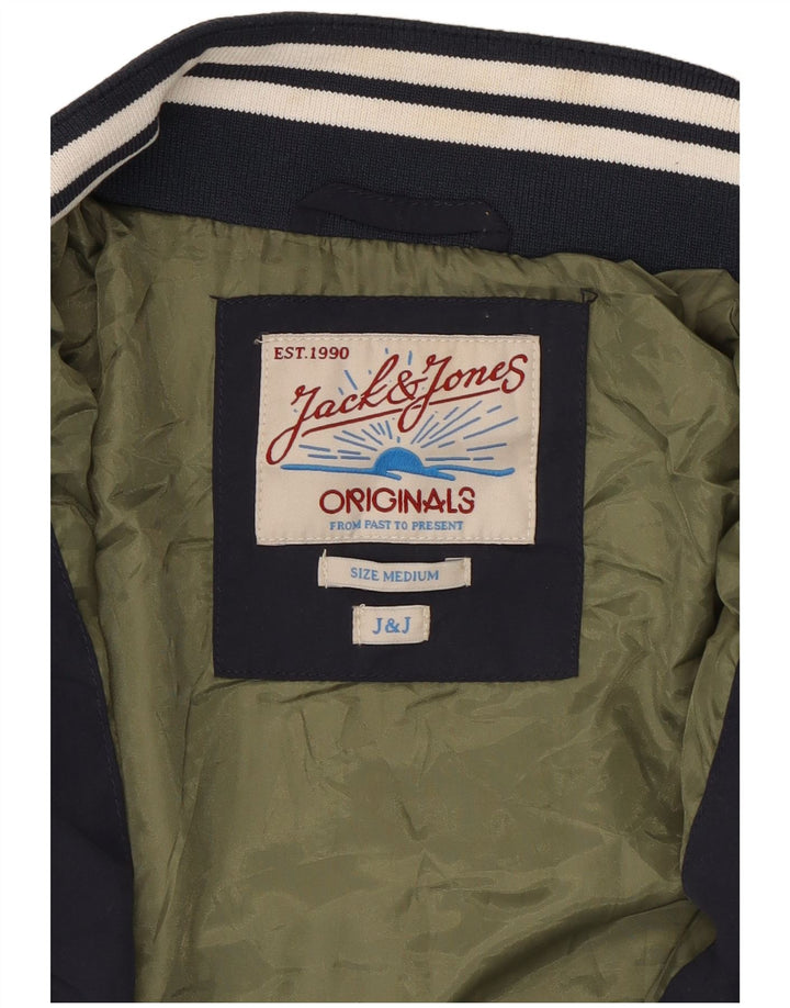 Jack & Jones Veste Bomber Homme UK 38 Medium Bleu Marine Coton