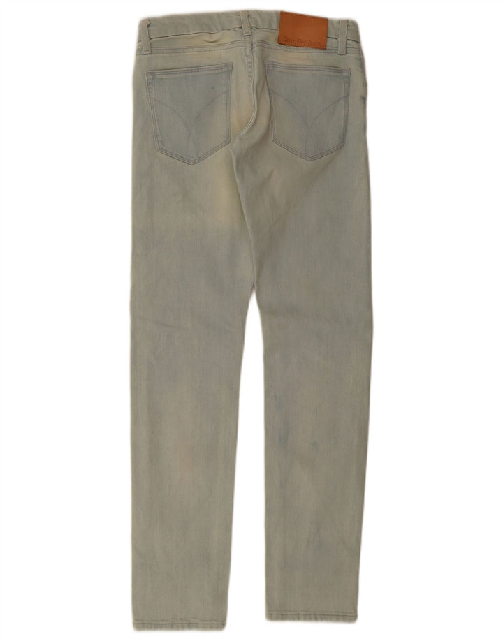 Calvin Klein Jean Slim Femme W25 L32 Bleu Coton