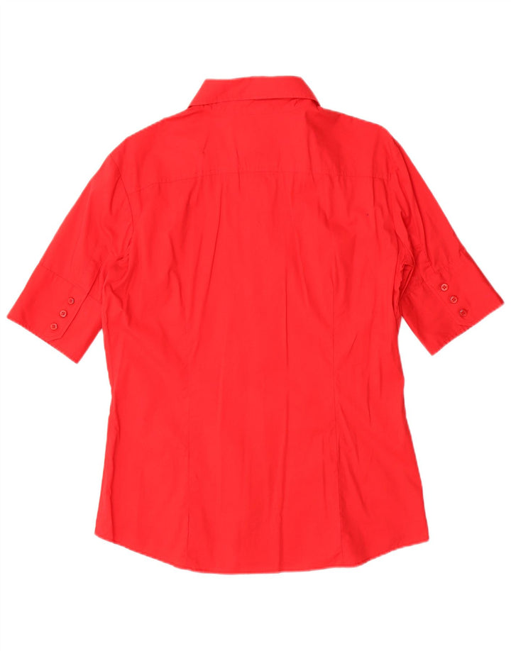 Benetton Chemise à manches courtes pour femme UK 16 Large Rouge