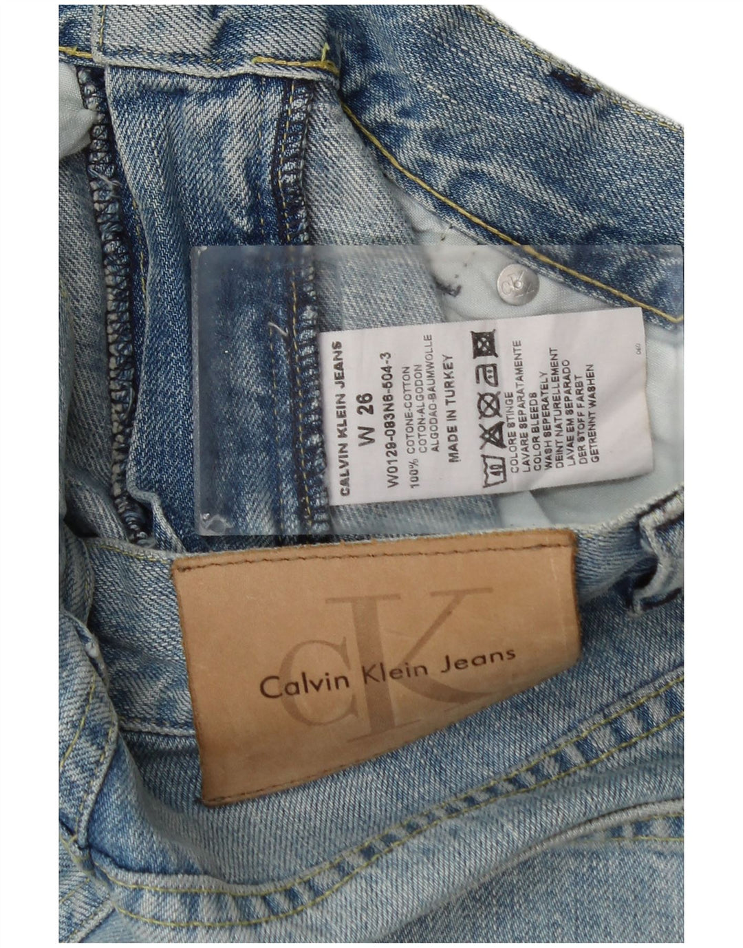 Calvin Klein Jeans Bootcut Femme W26 L32 Bleu Coton