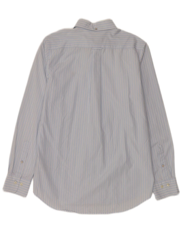 Gant Chemise coupe régulière pour homme Taille 37/38 15 Petit coton à fines rayures bleues