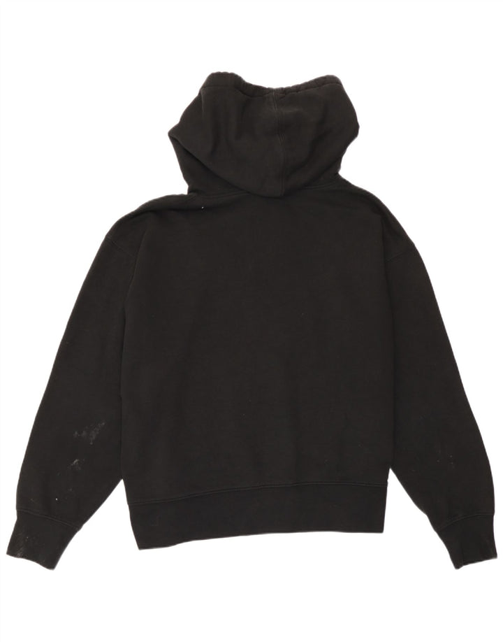 Zara Pull à capuche surdimensionné pour femme UK 14 en coton noir moyen