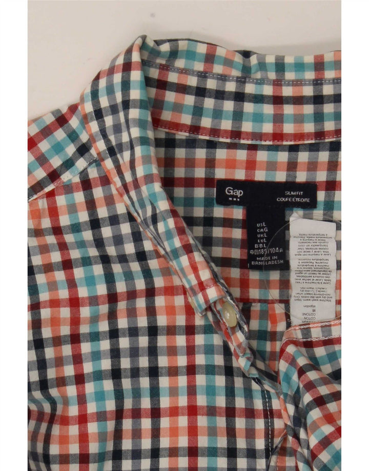 Gap Chemise Slim Fit Homme Grand Coton Vichy Multicolore