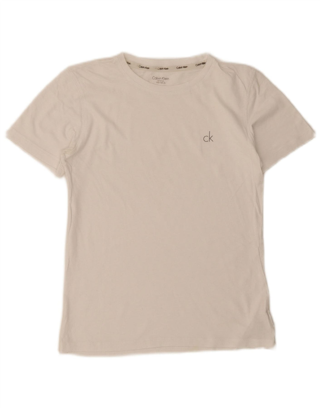Calvin Klein Garçons Regular T-Shirt Top 12-13 ans Blanc Coton