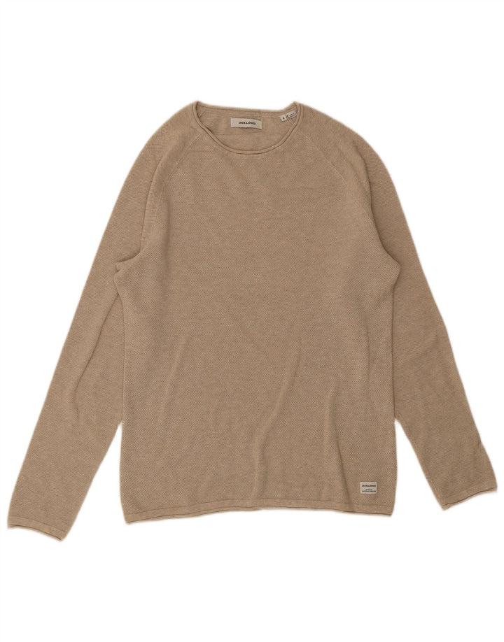 Jack & Jones Pull Col Bateau Homme Petit Beige