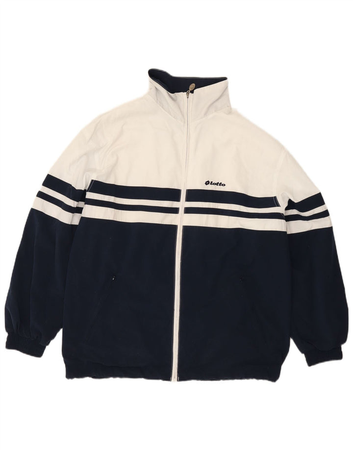 Lotto Veste de survêtement pour homme XL Bleu marine Colorblock Polyester