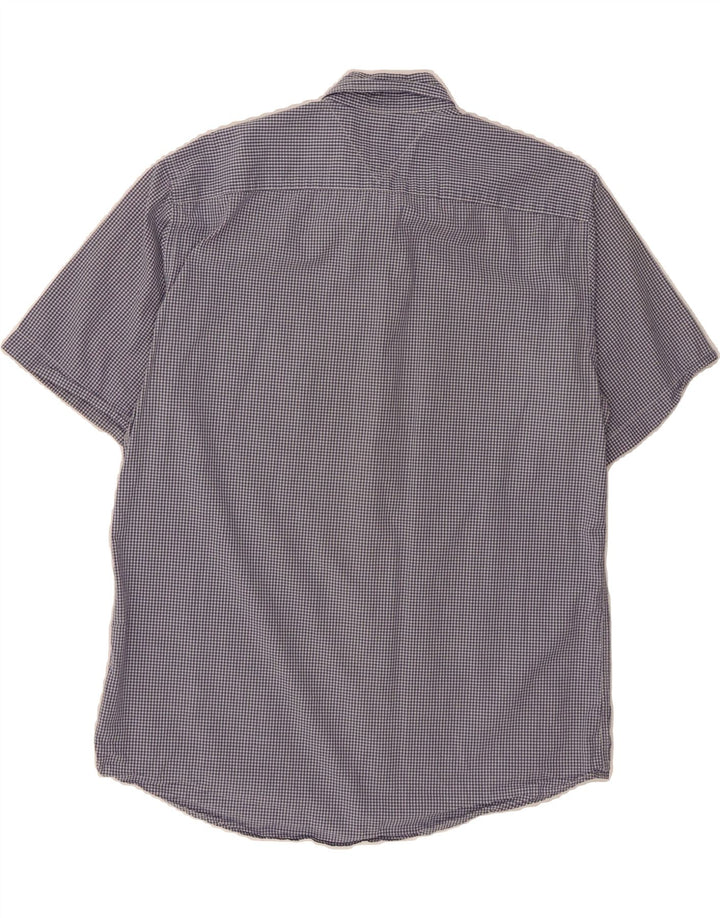 TOMMY HILFIGER Mens Regular Fit Short Sleeve Shirt Large Blue Gingham Vintage Tommy Hilfiger and Second-Hand Tommy Hilfiger from Messina Hembry 