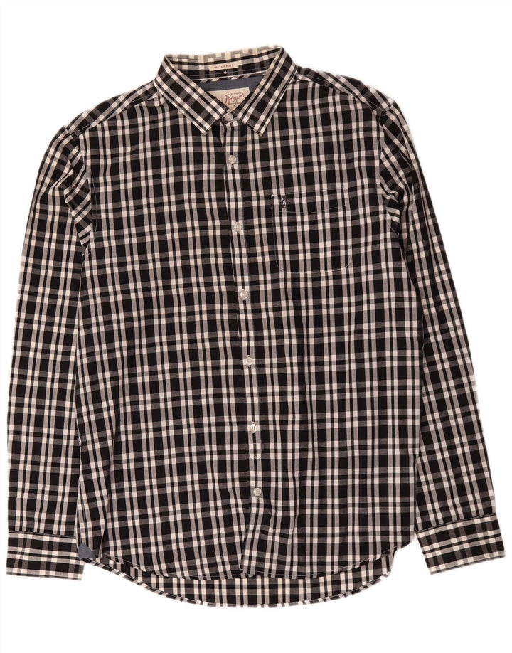 Penguin Chemise Heritage Slim Fit Homme Noir à Carreaux en Coton