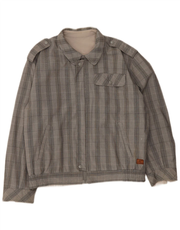 Faciba Veste Bomber Militaire Homme UK 38 Gris Moyen à Carreaux
