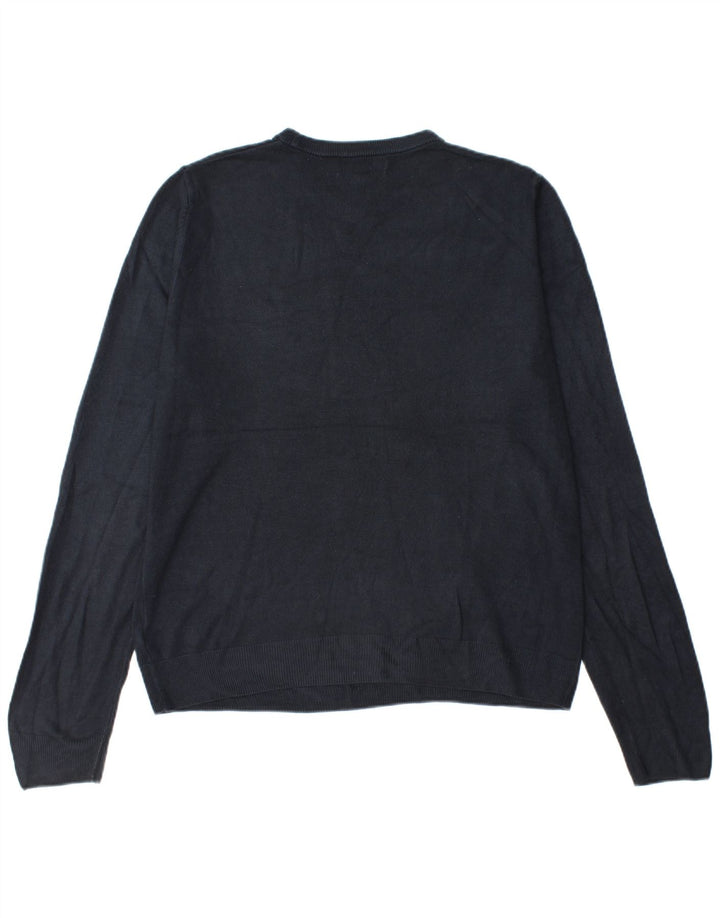 Marks & Spencer Pull col rond pour homme en acrylique bleu marine Taille L