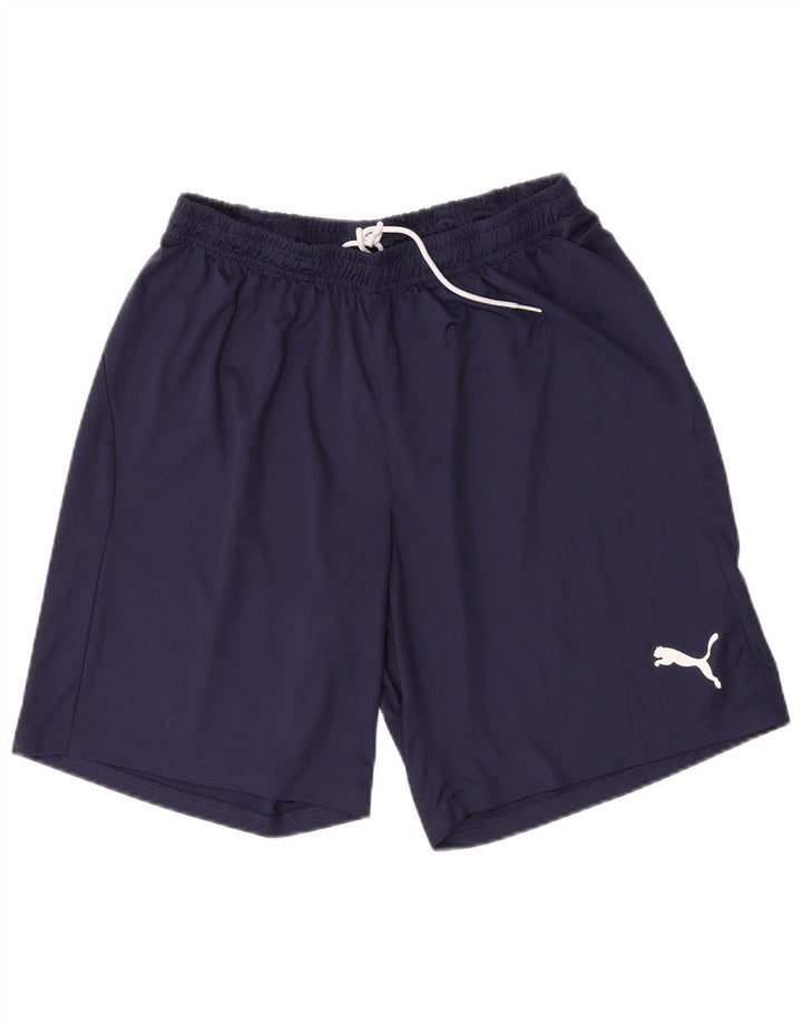 Puma Short de sport pour hommes, grand, bleu marine, polyester