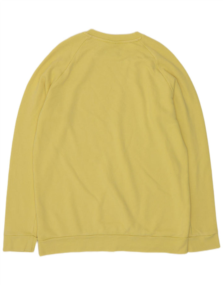 Adidas Sweat-shirt graphique pour homme en coton jaune Taille L