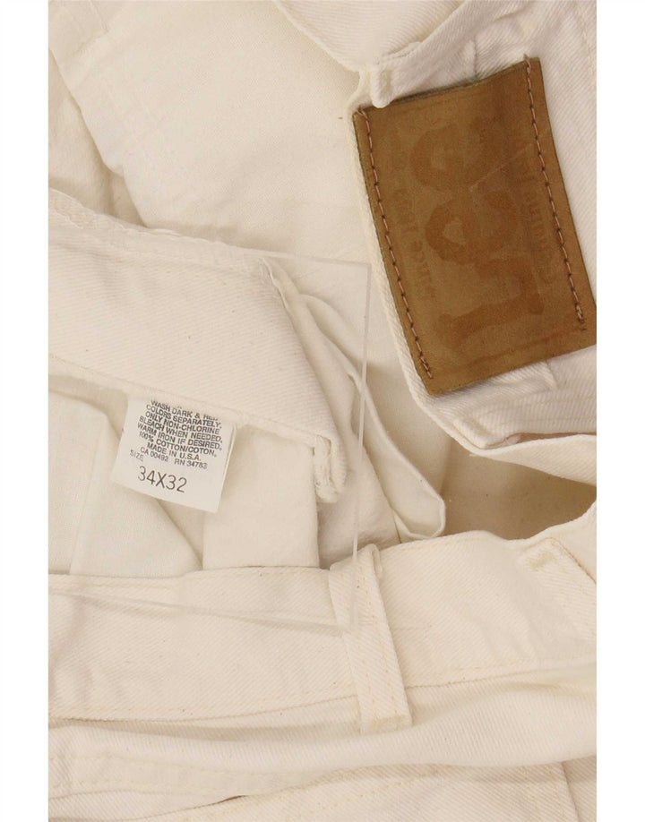 Lee Jean droit homme W34 L32 coton blanc