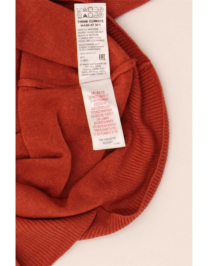 Marks & Spencer Pull col roulé pour femme UK 10 Petit Bordeaux