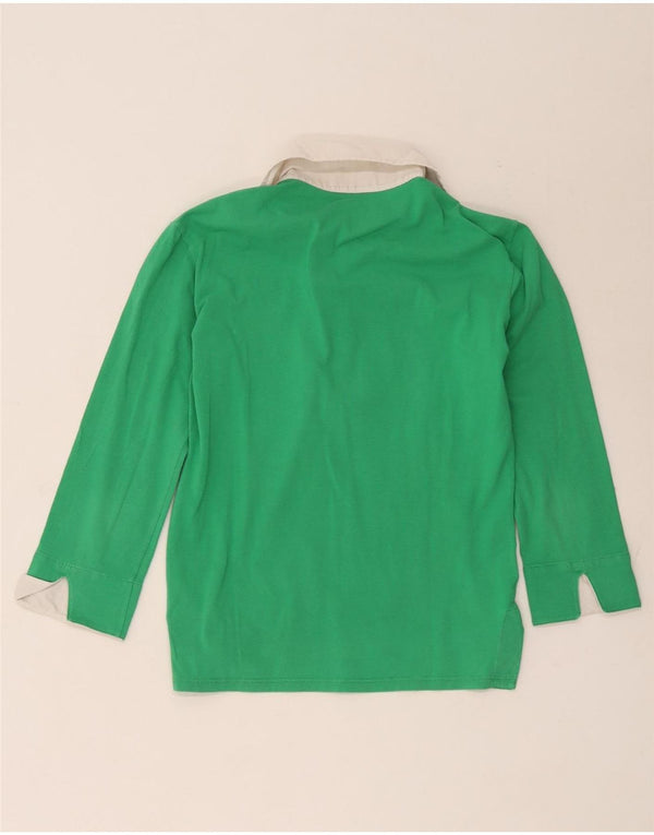 Fred Perry Polo à manches 3/4 pour femme UK 14 Large Vert Colorblock