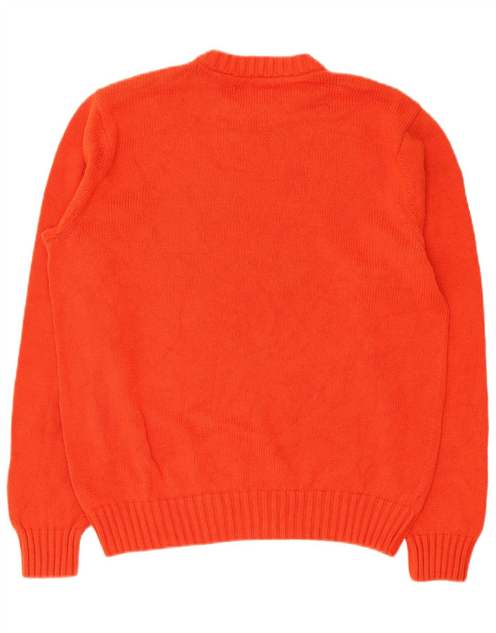 Chaps Pull à col rond pour homme en coton orange Taille L