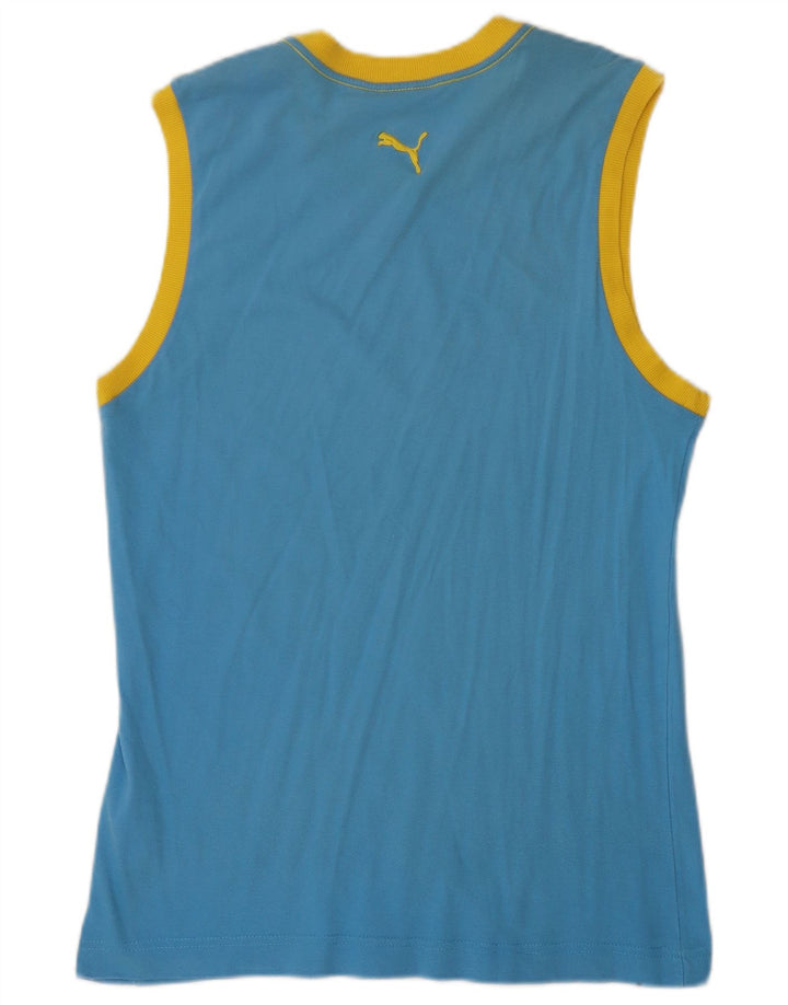 Puma Débardeur Graphic Homme Bleu Moyen Colourblock Cotton