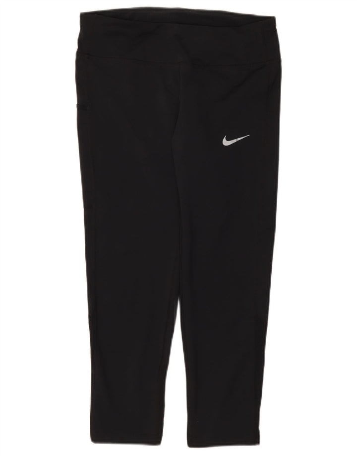 Nike Legging Capri Dri Fit pour femme UK 8 Small Noir Polyester