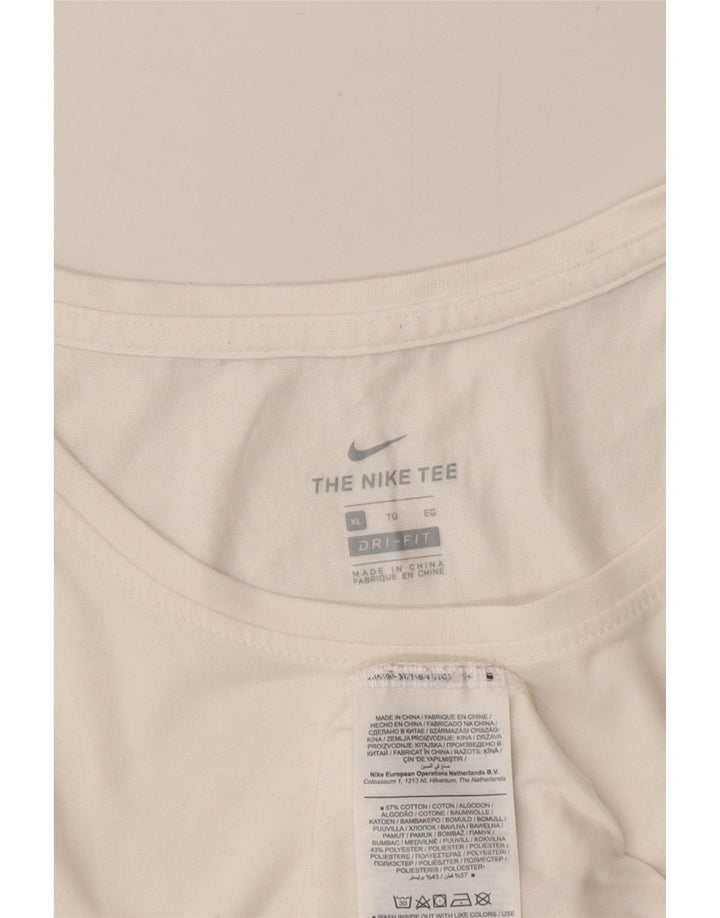 Nike Hommes Dri Fit Graphic Débardeur Blanc Moyen Coton