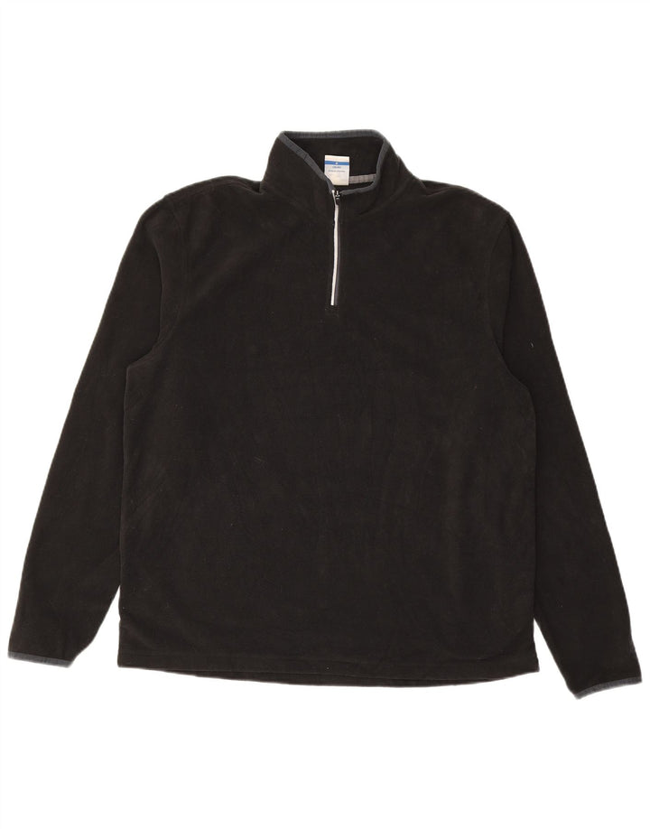 STARTER Pull polaire à col zippé pour homme UK 38/40 Noir moyen Polyester