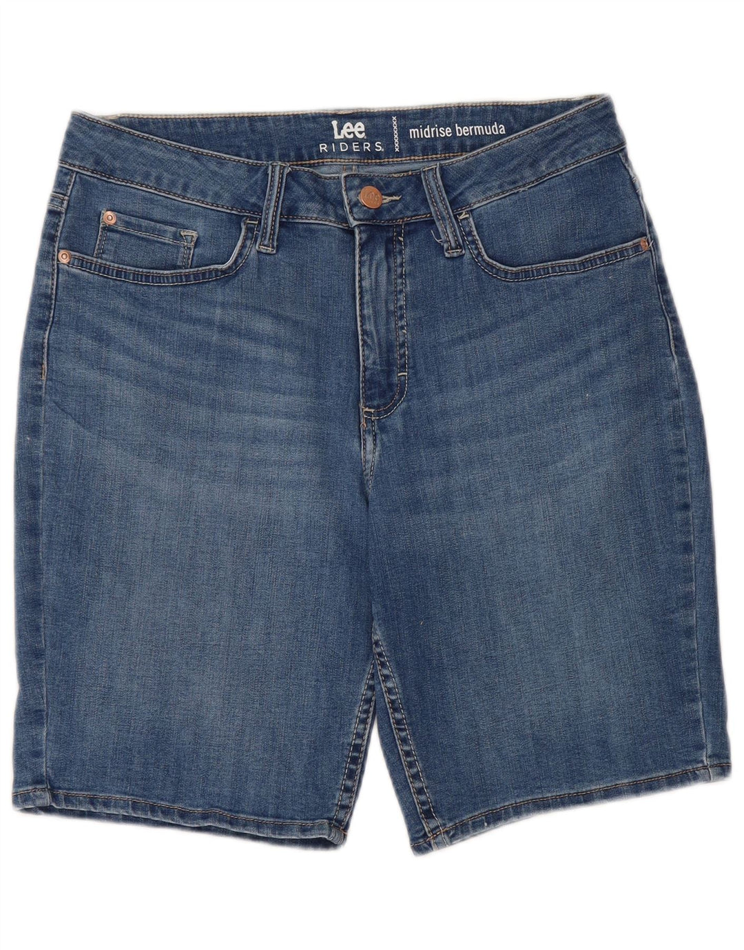 LEE Bermuda taille moyenne Riders pour femme US 10 Large W30 Bleu