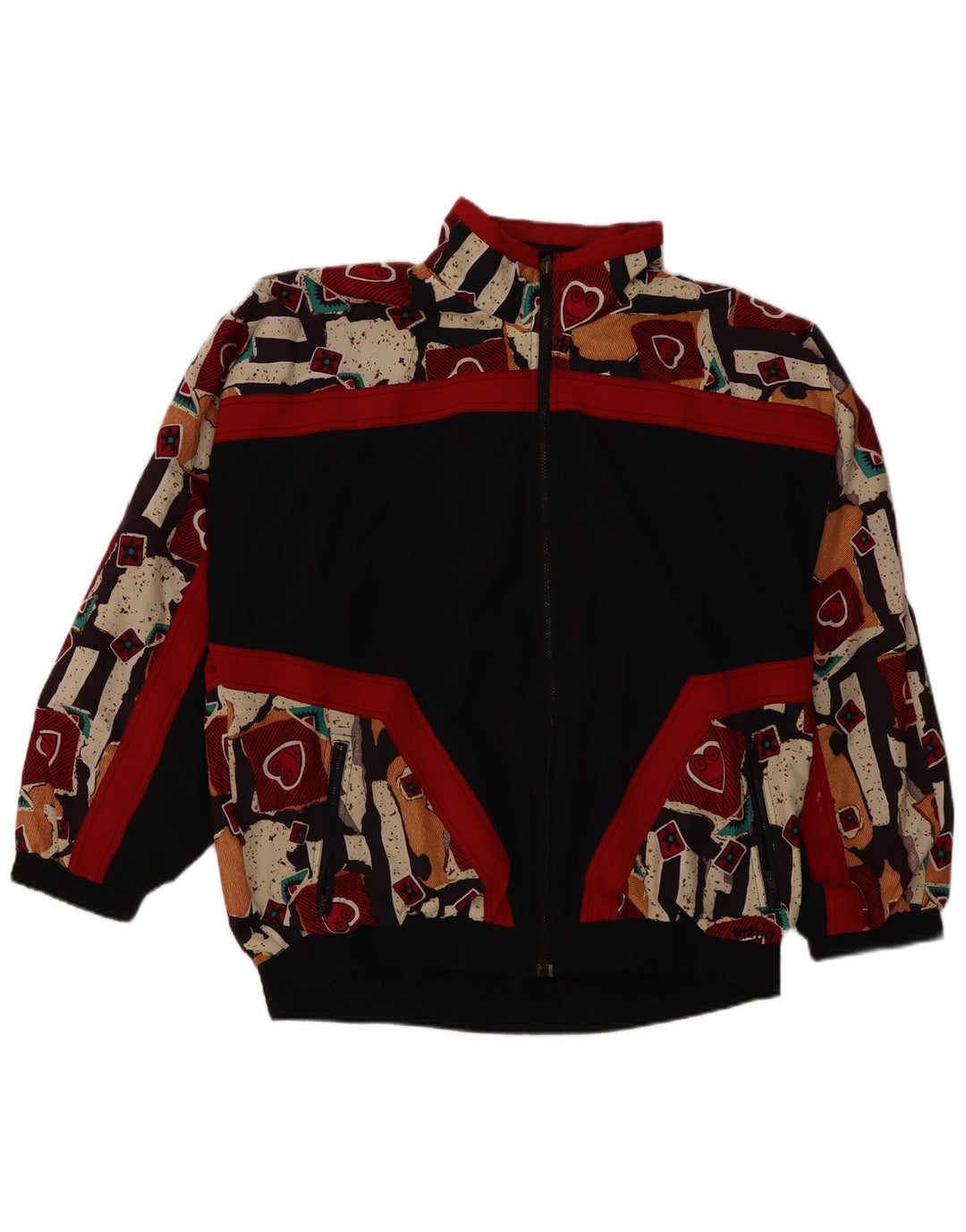 Erima Veste de survêtement pour homme 2XL Noir Géométrique Polyester