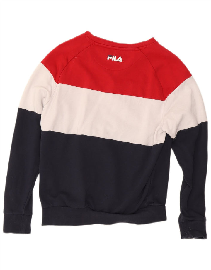 Fila Sweat-shirt surdimensionné pour femme UK 6 XS Multicolore Colourblock