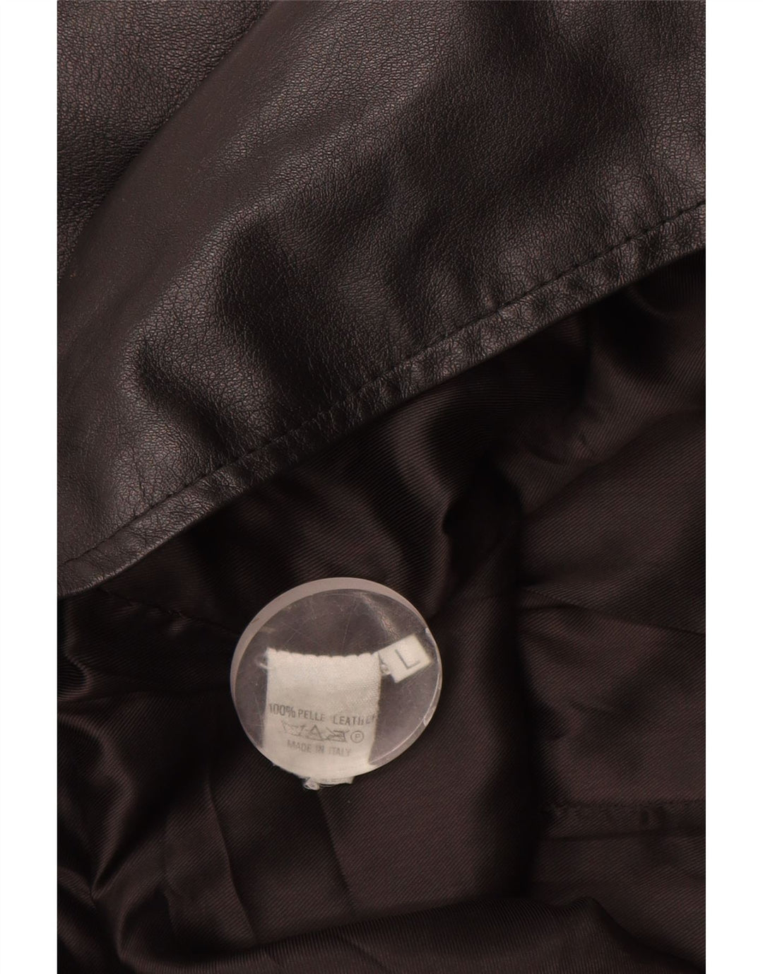 vintage Womens Longline Leather Gilet UK 16 Grand Cuir Noir