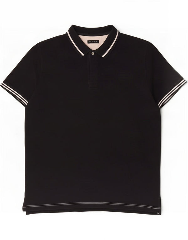 Massimo Dutti Polo Homme XL Bleu Marine Coton