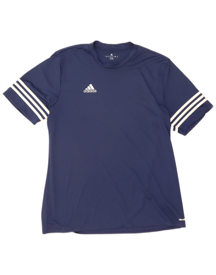 Adidas Homme Climalite T-Shirt Top XL Bleu Marine Polyester