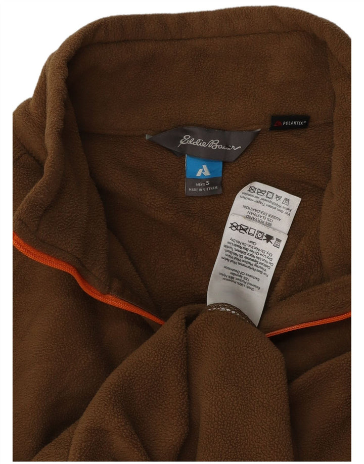 Eddie Bauer Pull polaire Polartec à col zippé pour homme, petit polyester beige
