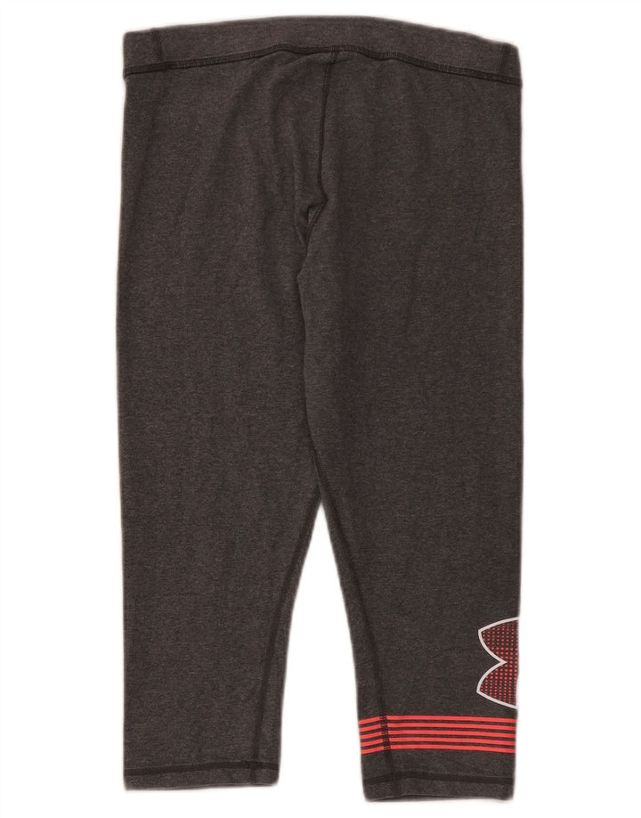 Under Armour Legging Capri Graphique Femme UK 44 Coton Gris Moyen