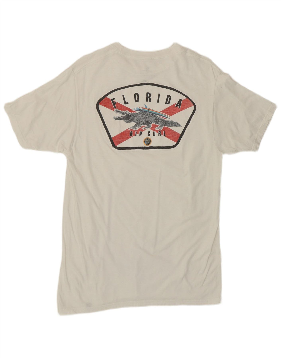 Rip Curl T-shirt graphique coupe standard pour hommes en coton blanc moyen