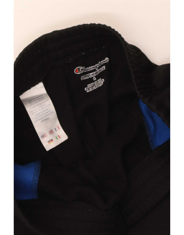 Champion Pantalon de survêtement pour homme Pantalon de jogging Large Noir Colorblock Polyester
