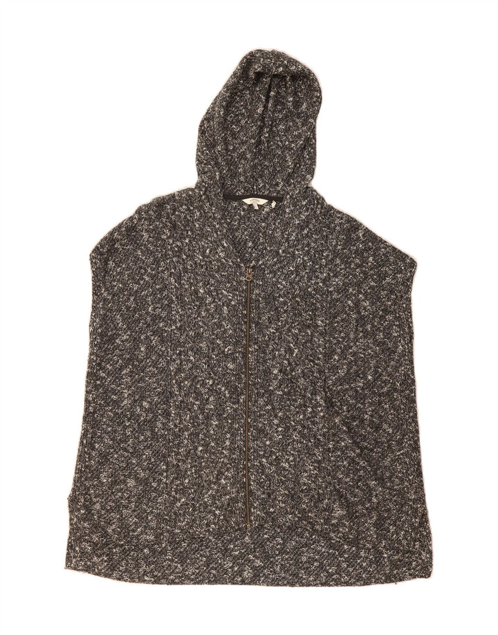 FAT FACE Womens Oversized Hooded Cardigan Sweater UK 10 Small Grey Vintage Fat Face and Second-Hand Fat Face from Messina Hembry 