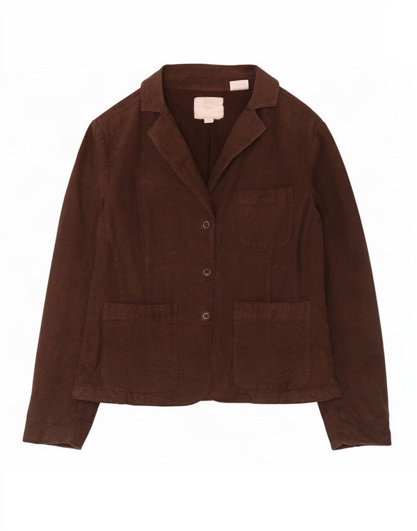 Timberland Veste blazer en velours côtelé à 3 boutons pour femme UK 18 XL en coton marron
