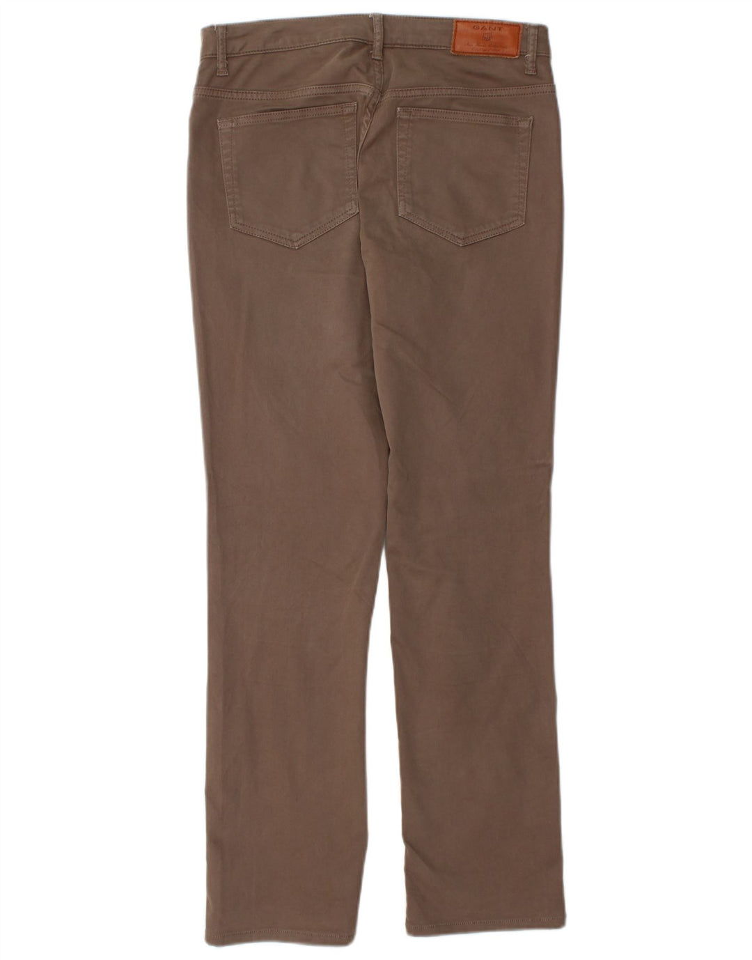 GANT Pantalon Chino Coupe Droite Dawn Femme W28 L29 Marron Coton