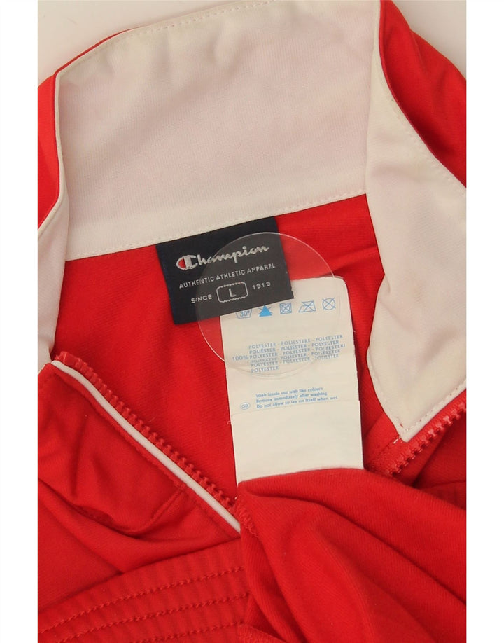 CHAMPION Veste de Survêtement Homme Grand Rouge Colorblock Polyester