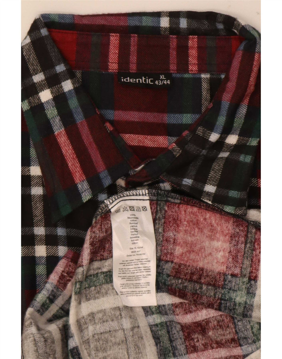 Chemise en flanelle homme identique taille 43/44 XL coton à carreaux rouge