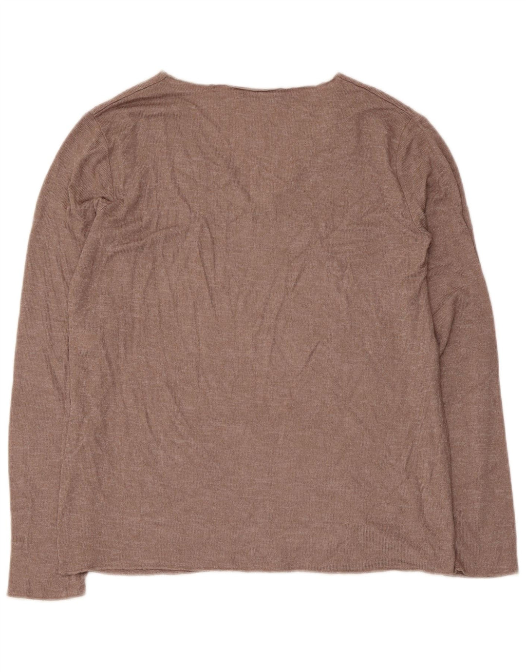 Zara Chemisier Femme Top UK 14 Large Marron Viscose