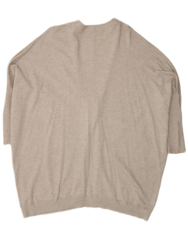 Zara Cardigan long surdimensionné pour femme UK 14 Beige moyen