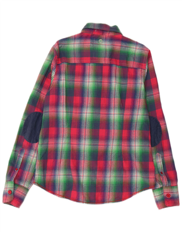Superdry Chemise Femme UK 14 Grand Coton à Carreaux Rose