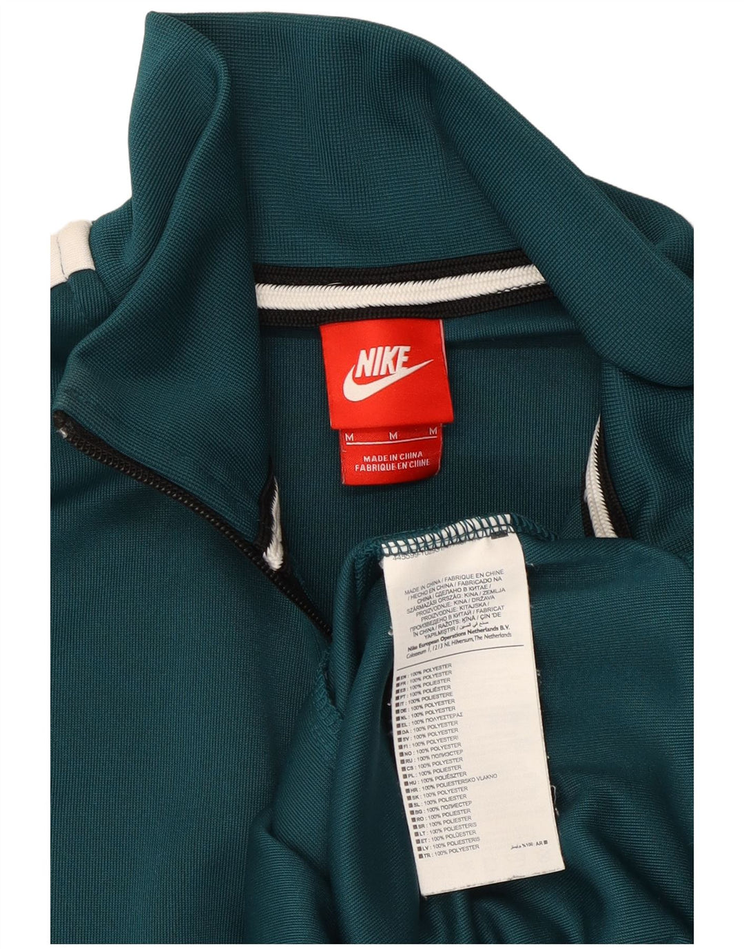 Nike Veste de survêtement pour homme en polyester color block vert moyen