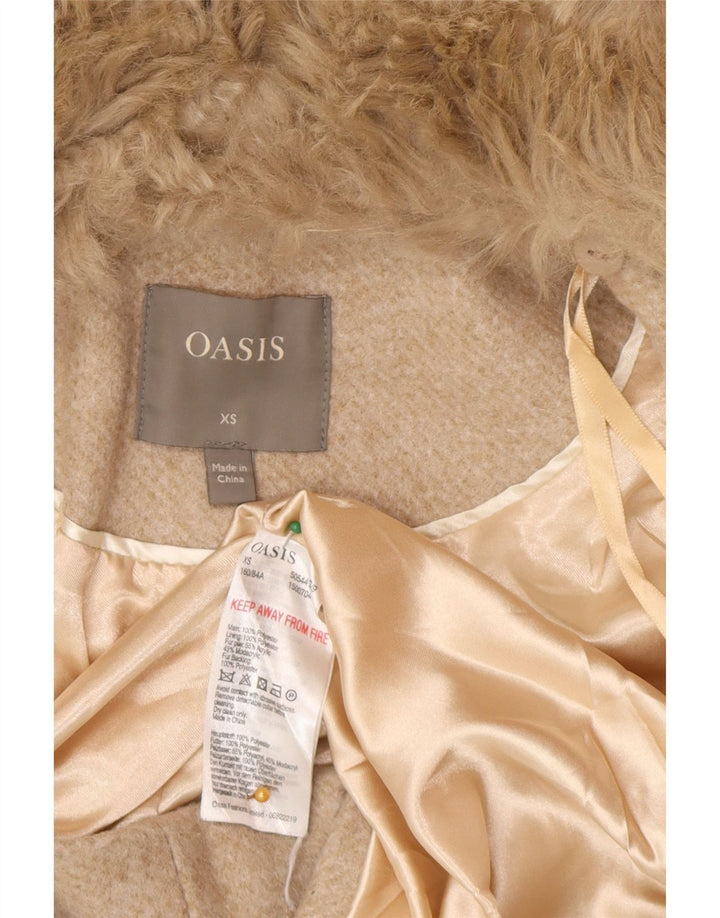 Oasis Pardessus Femme UK 6 XS Beige Polyester