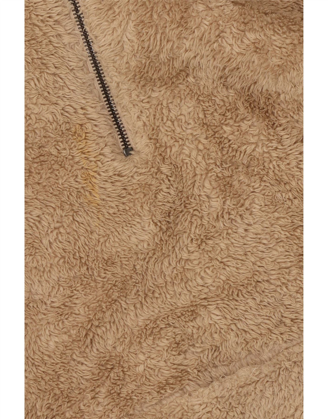 ZARA Pull polaire à capuche pour homme Large Beige