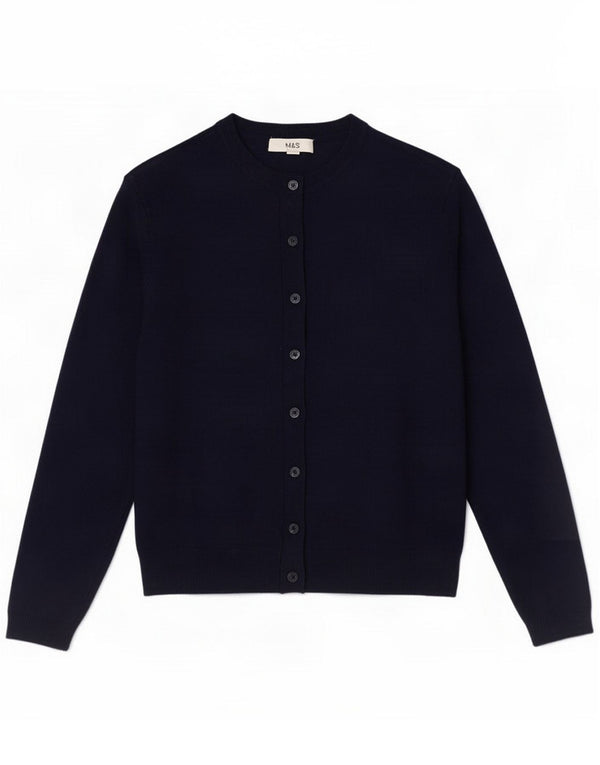 Marks & Spencer Cardigan pour femme en viscose bleu marine moyen UK 12