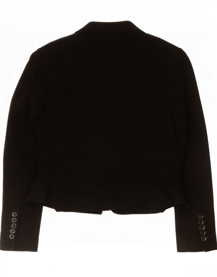 Zara Veste Blazer Ouverte Femme UK 10 Petit Noir